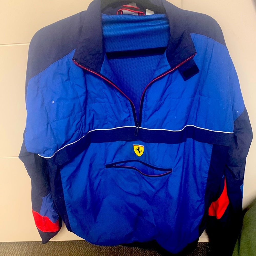 PUMA X Ferrari 1/4 zip jacket galaxy blue